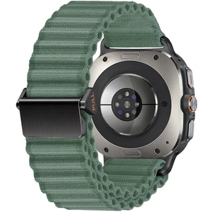 Heptek İletişim ​​galaxy Watch Ultra 47MM KRD-120 Naylon Kumaş Hasır Örgülü Kordon-Yeşil
