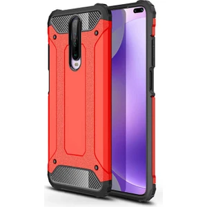 Heptek İletişim Xiaomi Poco X2 Kılıf Crash Silikon Kapak-Kırmızı