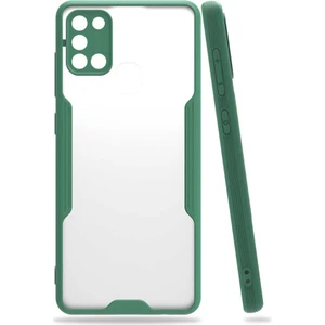 Heptek İletişim Galaxy A21S Kılıf Parfe Kapak-Koyu Yeşil