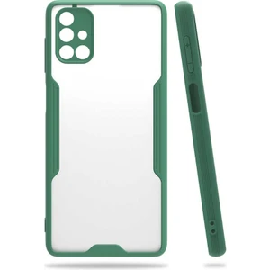 Heptek İletişim Galaxy M51 Kılıf Parfe Kapak-Koyu Yeşil