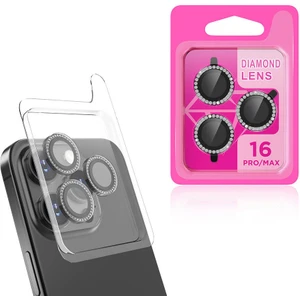 Heptek İletişim Apple iPhone 16 Pro Max Cl-06 Kamera Lens Koruyucu-Siyah