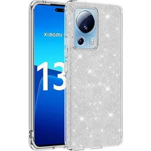 Heptek İletişim Xiaomi Mi 13 Lite Kılıf Shining Silikon-Gümüş