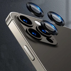 Heptek İletişim iPhone 12 Pro Max Uyumlu Cl-07 Kamera Lens Koruyucu-Siyah