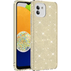 Heptek İletişim Galaxy A03 Kılıf Shining Silikon-Gold