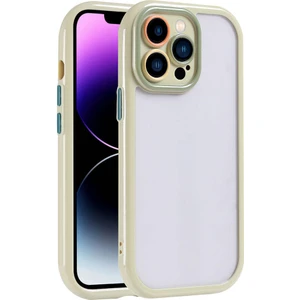 Heptek İletişim Apple iPhone 14 Pro Max Kılıf Kamera Korumalı Renkli Kenar ve Çerçeve Tasarımlı Vitamin Kapak-Yeşil