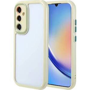 Heptek İletişim Galaxy A34 Kılıf Kamera Korumalı Renkli Kenar ve Çerçeve Tasarımlı Vitamin Kapak-Yeşil