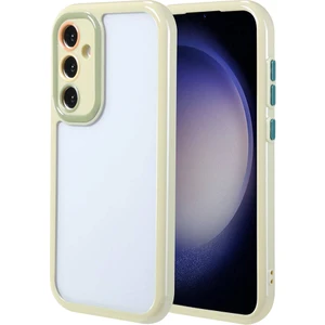 Heptek İletişim Galaxy S23 Kılıf Kamera Korumalı Renkli Kenar ve Çerçeve Tasarımlı Vitamin Kapak-Yeşil