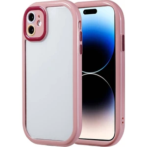 Heptek İletişim Apple iPhone 11 Kılıf Kamera Korumalı Renkli Kenar ve Çerçeve Tasarımlı Vitamin Kapak-Mürdüm