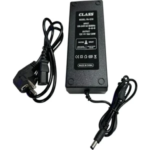 12VOLT 10AMPER 120WATT Plastik Kasa Adaptör 12V 10A 5.5x2.5mm Jak Fişli