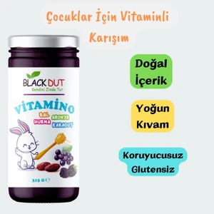 Black Dut Vitamino -Macun 315 gr - Karadut Özü-Keçiboynuzu-Aronya-Hurma
