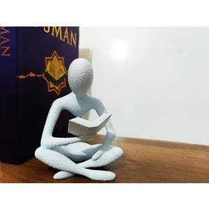 Kitap Okuyan Biblo Heykel Dekor Ev Ofis Dekor  Heykel