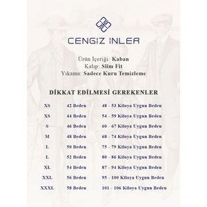 Cengiz İnler Yaka Kürklü Kruvaze Kaşmir Yün Erkek Kaşe Kaban