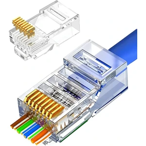 Ez RJ45 Cat5/cat6 Yeni Nesil Konnektör-Delikli Konnektör 100 Adet