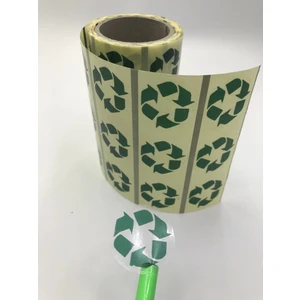 Ofis Turka Geri Dönüşüm Etiketi 30 mm Yuvarlak Üzeri Baskılı 500 Adet