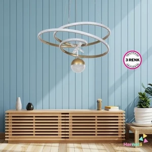 3 Renk Yanabilen Şeker Top Aksesuarlı Modern Ledli Avize
