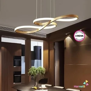 3 Renk Yanabilen Modern Ledli Avize