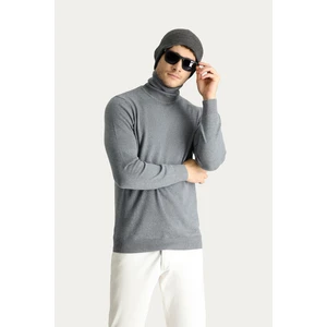 Balıkçı Yaka Regular Fit Pamuklu Triko Kazak