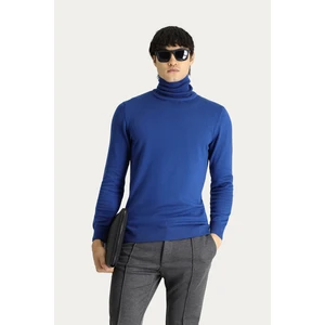 Balıkçı Yaka Regular Fit Pamuklu Triko Kazak