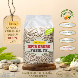 Naturel Tarım Ispir Kuru Fasulye ( 2 kg ) + Kara Kılçık Bulgur