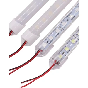 Demir Led Alüminyum Kasalı Çubuk Barled 12V 72 Ledli 5730 Şeffaf Cam Beyaz LED