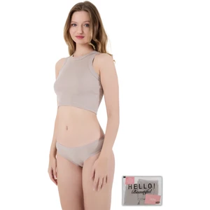 Fitilli Pamuklu Kalın Askılı Crop Kadın Atlet & Slip Külot Takım