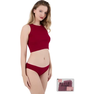 Fitilli Pamuklu Kalın Askılı Crop Kadın Atlet & Slip Külot Takım