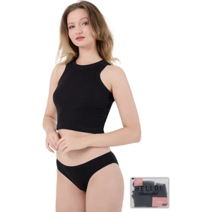 Fitilli Pamuklu Kalın Askılı Crop Kadın Atlet & Slip Külot Takım