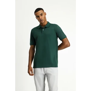 Polo Yaka Regular Fit Nakışlı Pamuk Tişört