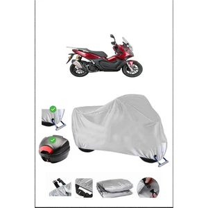 Kanuni Seha 250 Için Arka Çanta Ve Kilit Uyumlu Gri Motosiklet Branda, Güvenli