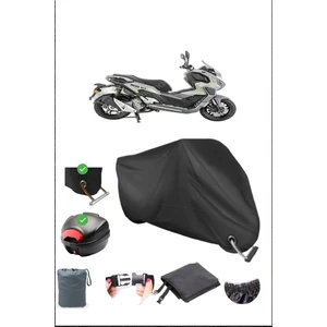 Mondial 250 Ressivo Için Arka Çanta ve Kilit Uyumlu Siyah Motosiklet Branda, Güvenli