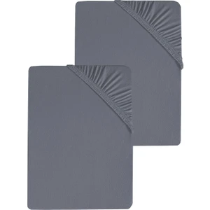 2 Adet Düz Pamuklu Tek Kişilik 80 x 200 x 30 cm Lastikli Penye Çarşaf