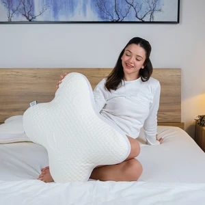 Visco Sleep Kelebek Yastık Çok Amaçlı Yastık Ergonomik Yastık Papillon Ortopedik Doğal Viskon Kılıflı Yastık 45x50x15  cm