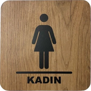 Ahşap Wc Tuvalet Tabelası