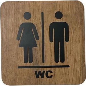 Ahşap Wc Tuvalet Tabelası