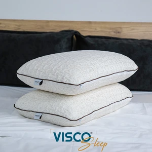 Visco Sleep Visco Yastık Ergonomik Yastık Risus Doğal Keten Kılıflı Yastık 60x40x15  cm