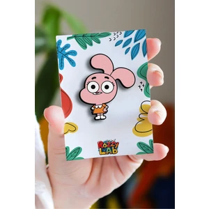 Rozzy Lab Anais Watterson Gumball No.2 -  Pin - Rozet - Ahşap - Broş - Yaka Çanta Aksesuar