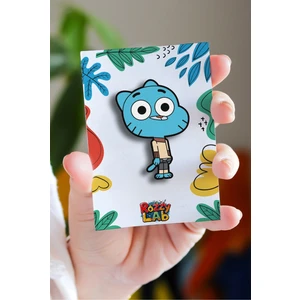 Rozzy Lab Gumball Watterson No.2 Pin - Rozet - Ahşap - Broş - Yaka Çanta Aksesuar