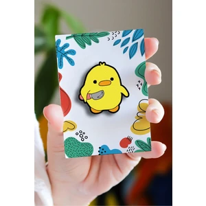 Rozzy Lab Belalı Sinirli Civciv - Rozet - Broş - Yaka Çanta Aksesuar