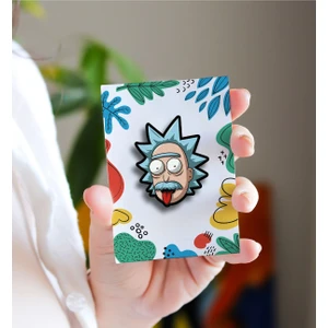 Rozzy Lab Rick Einstein Rozet - Broş - Yaka Çanta Aksesuar