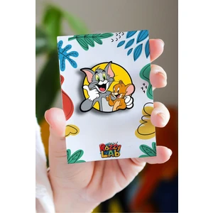 Rozzy Lab Tom ve Jerry  - Rozet - Broş - Yaka Çanta Aksesuar