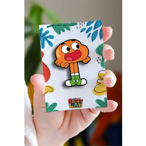 Rozzy Lab Darwin Watterson Gumball - Rozet - Broş - Yaka Çanta Aksesuar