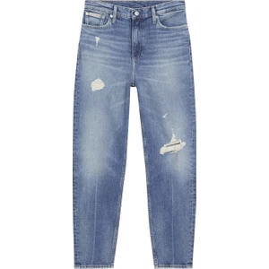 Calvin Klein Jeans Yüksek Bel Normal Paça Mom Fit Mavi Kadın Denim Pantolon J20J2245131A4