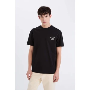 %100 Pamuk Regular Fit Bisiklet Yaka Baskılı Kısa Kollu Tişört D5561AX25SP
