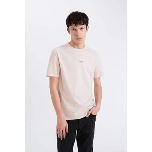 %100 Pamuk Regular Fit Bisiklet Yaka Baskılı Kısa Kollu Tişört D5559AX25SP
