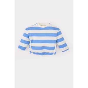 Kız Bebek Bisiklet Yaka Çizgili Sweatshirt E2950A525SP