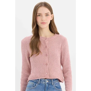 Slim Fit Dar Kesim Bisiklet Yaka Düğmeli Triko Hırka E4613AX25SP