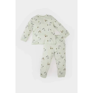 Erkek Bebek Snoopy Pijama Takımı Penye Uzun Kollu Üst Beli Lastikli Uzun Alt E0753A525SP