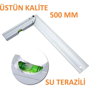 Alüminyum Gönye Su Terazili 50 cm Ürün Kodu 564 Sağlam Ürün 1 Adet