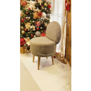 sırtlı puf, Kahverengi Rengi Berjer Koltuk,- Puf