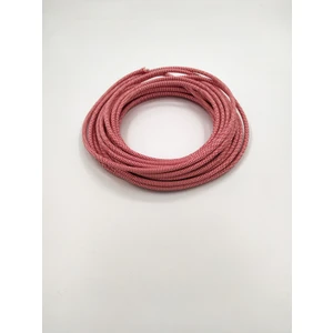 Retro Vitrini Dekoratif Örgülü Kumaş Kablo Zigzag Kırmızı-Beyaz Renk 2X0,50MM 1 Metre